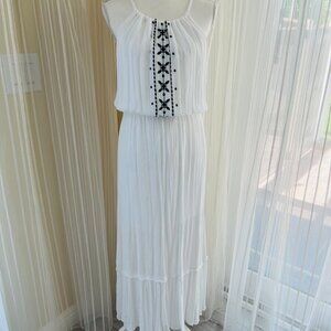 White Maurice’s Embroidered Sleeveless Maxi Dress